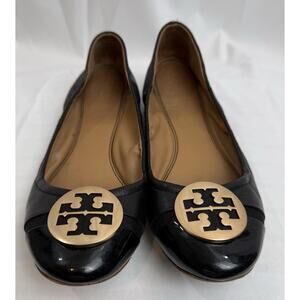 Tory Burch Black Minnie Cap Toe Size 8.5